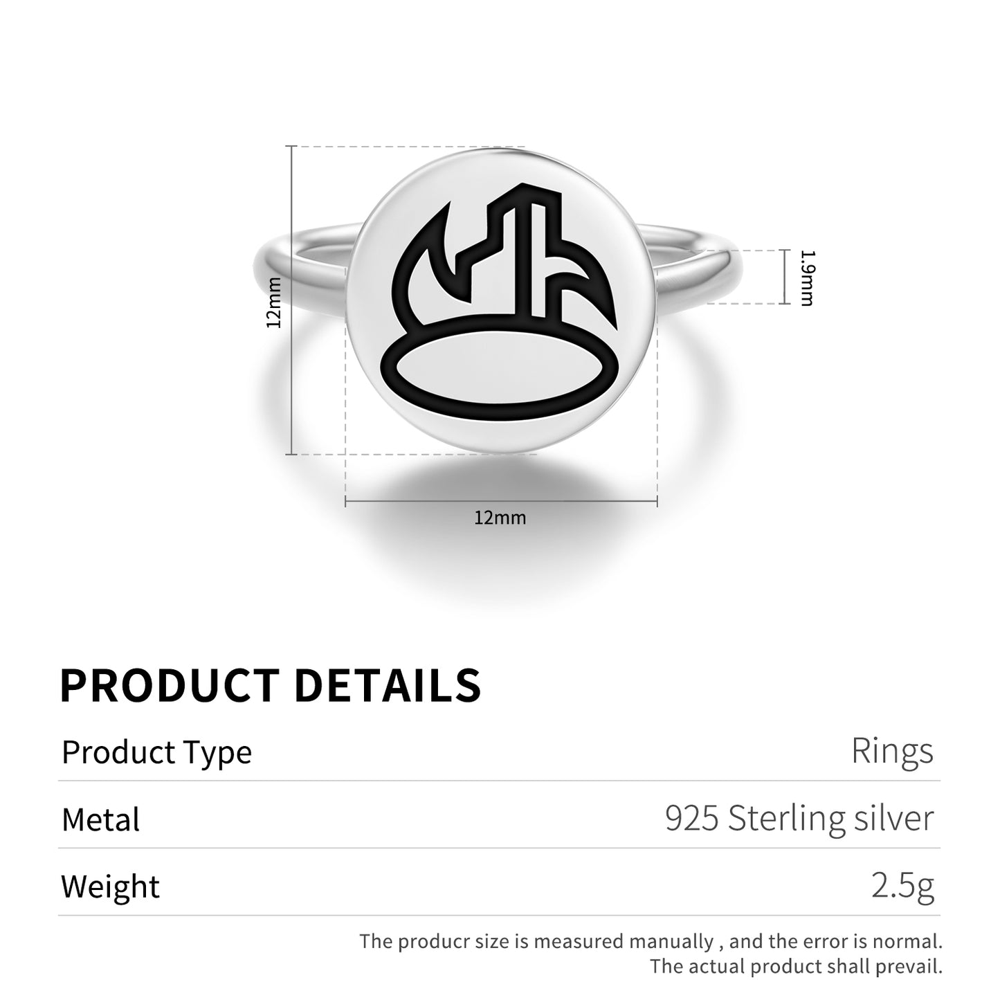 Pagya Adinkra Symbols Adjustable Open Ring