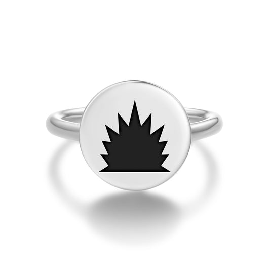 Owia a Repue Adinkra Symbols Adjustable Open Ring