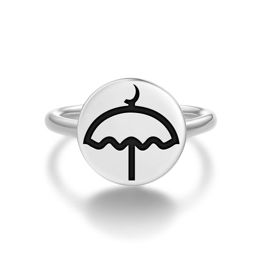 Ohene Kyinie Adinkra Symbols Adjustable Open Ring
