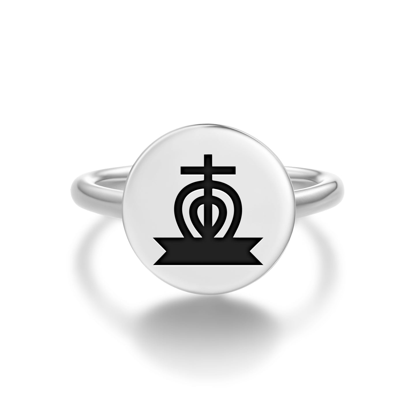 Ohene Kye Adinkra Symbols Adjustable Open Ring