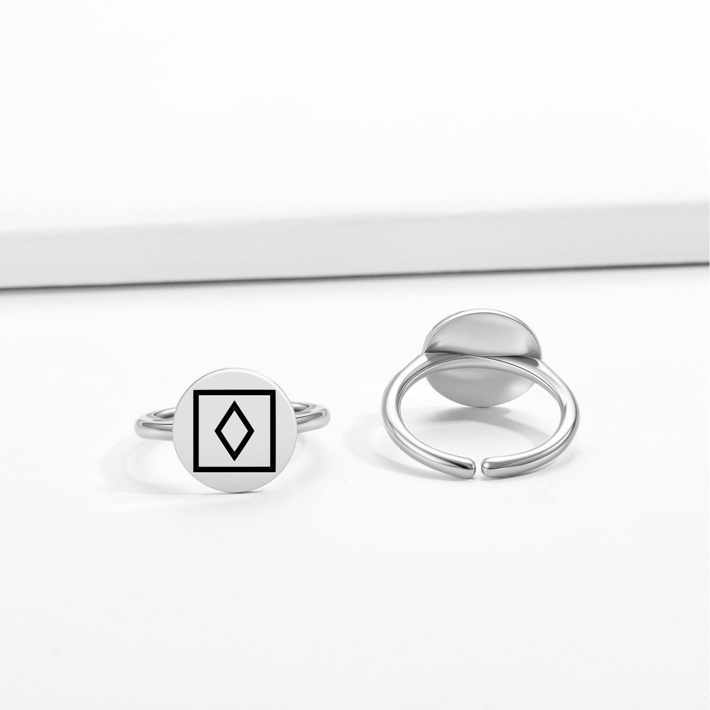 Obohemmaa Adinkra Symbols Adjustable Open Ring