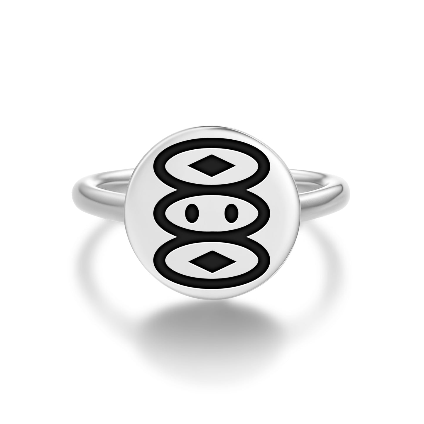 Nokore Adinkra Symbols Adjustable Open Ring