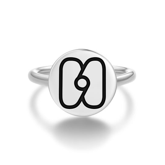 Nkrabea Adinkra Symbols Adjustable Open Ring