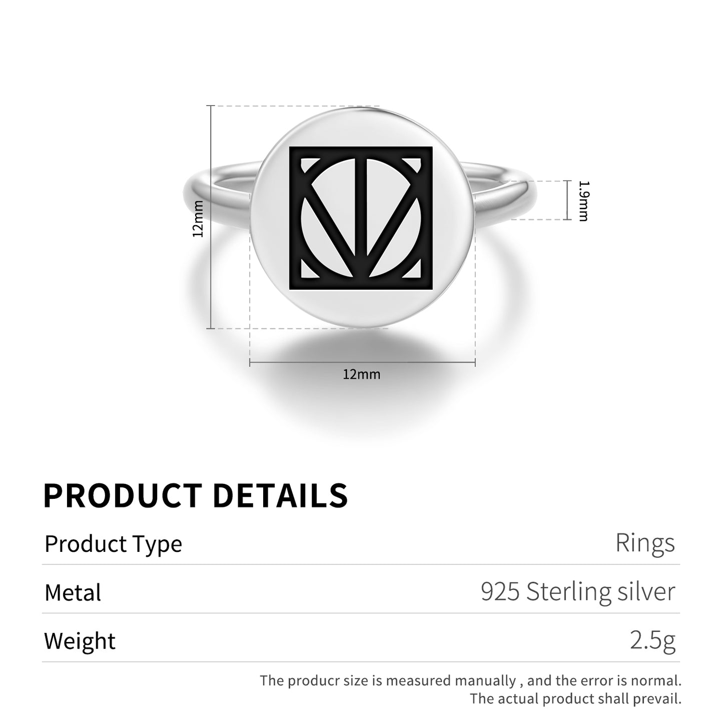 Nea Ope Se Obedi Hene Adinkra Symbols Adjustable Open Ring