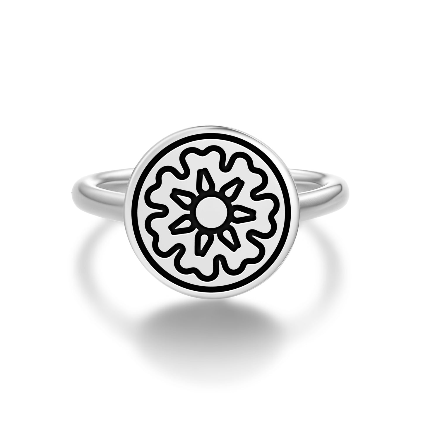 Sun Seal Anthroposophy Symbols Adjustable Open Ring