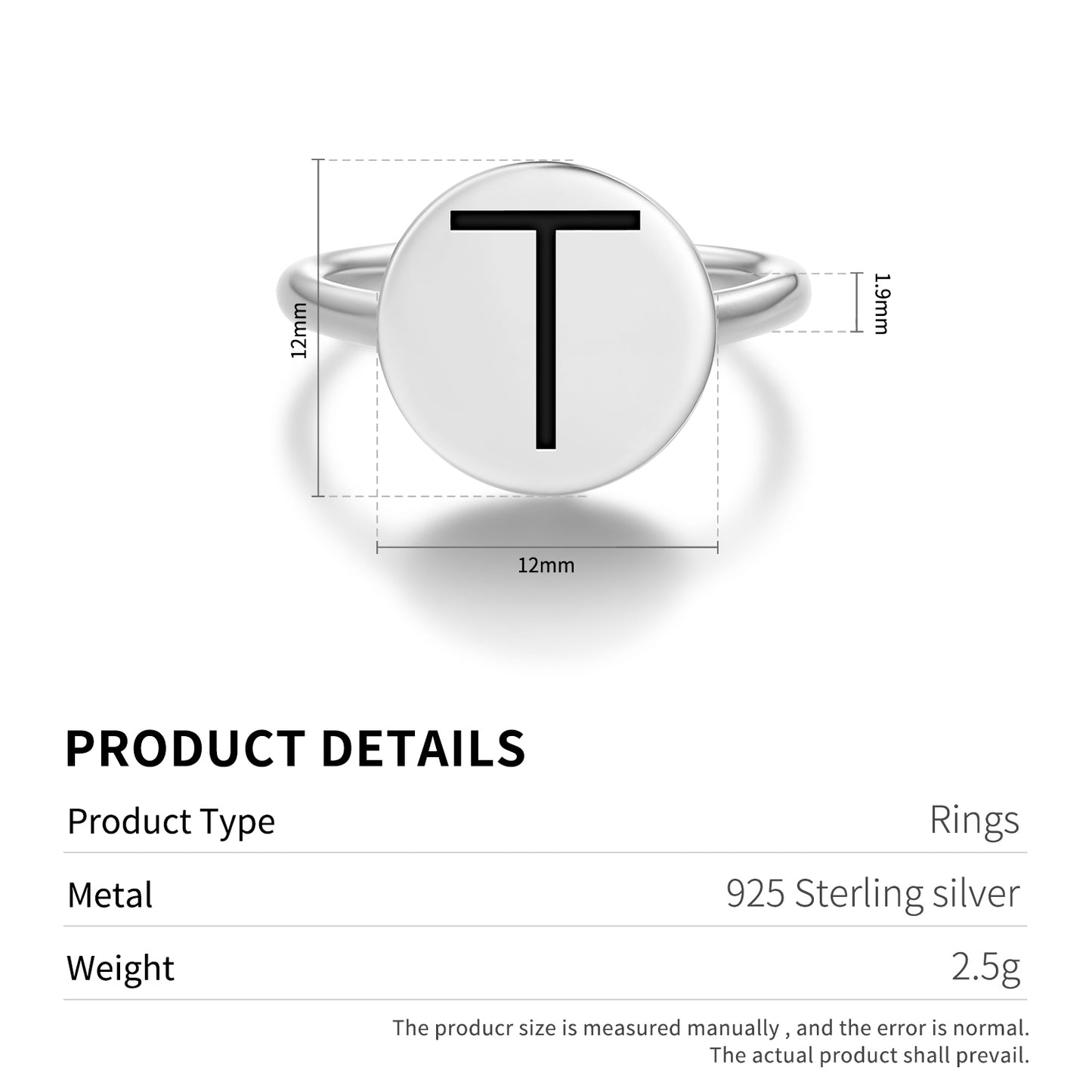 Tau Cross – Crux Commissa Christianity Symbols Adjustable Open Ring