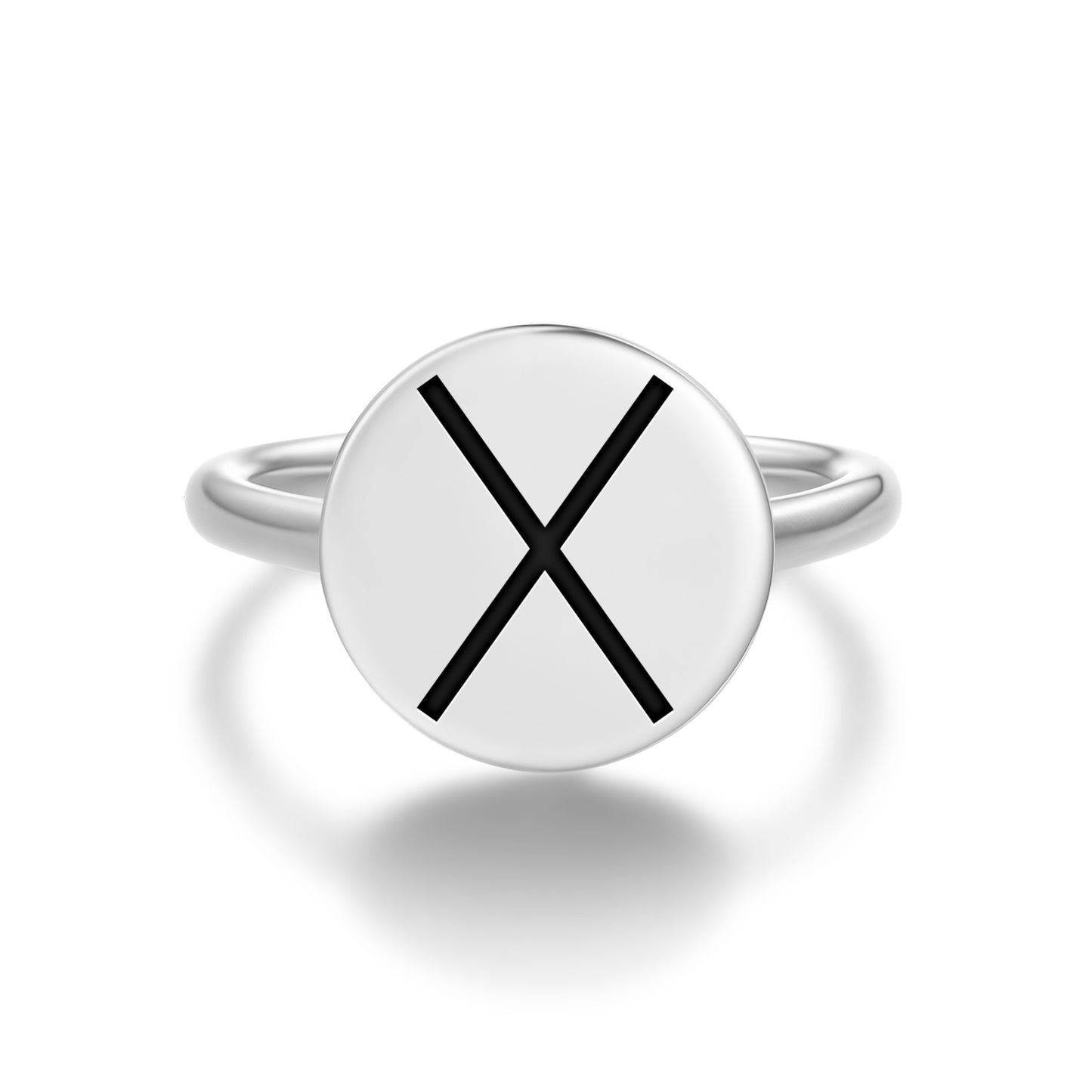 St. Andrew's Cross – Saltire Christianity Symbols Adjustable Open Ring