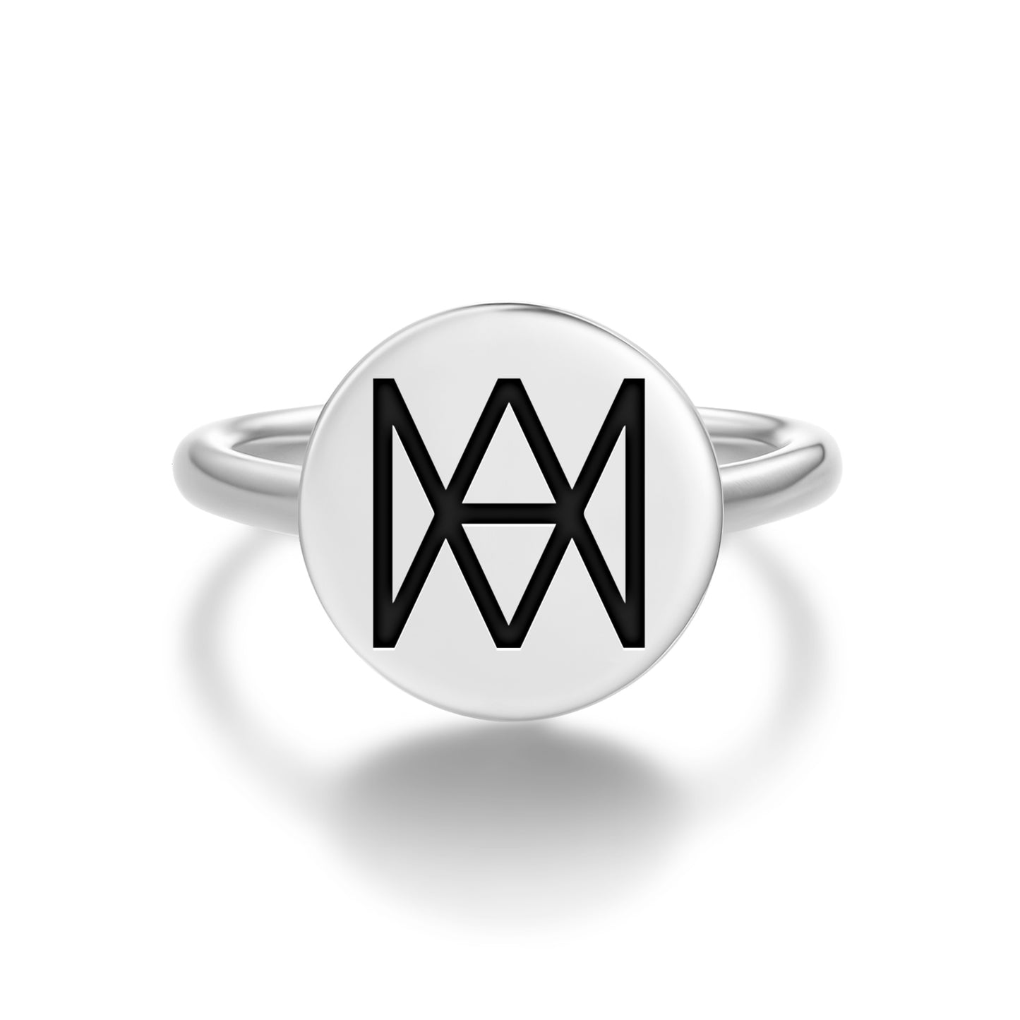Auspice Maria Christianity Symbols Adjustable Open Ring