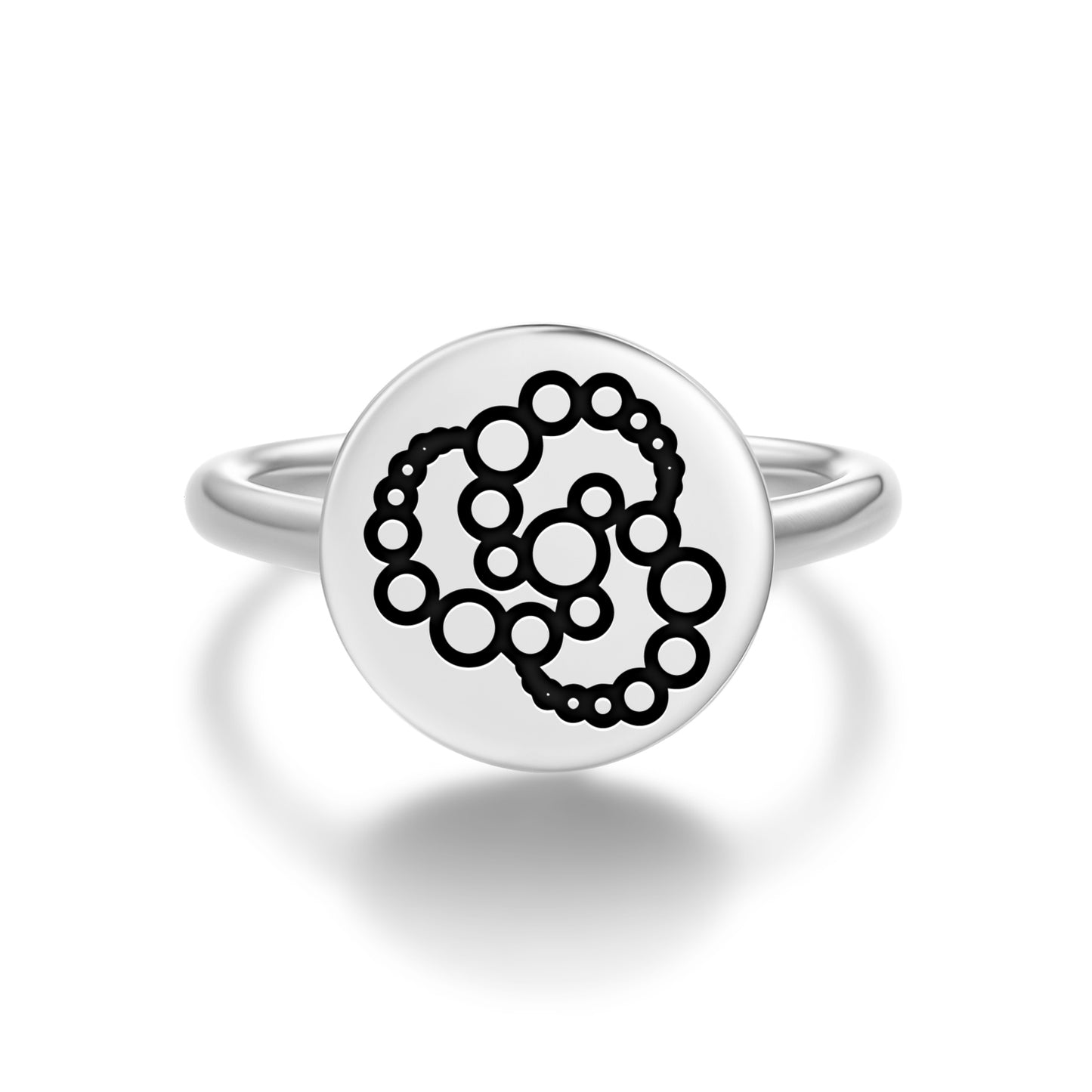 Phase of Moon Crop Circles Symbols Adjustable Open Ring