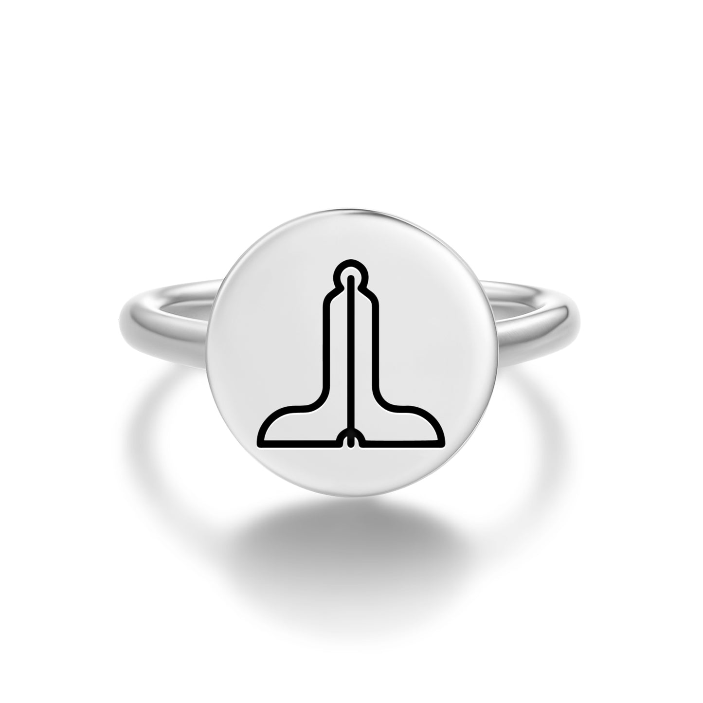 Level Freemasonry Symbols Adjustable Open Ring