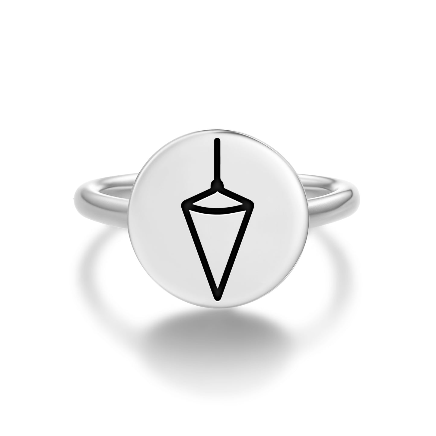 Plumb Freemasonry Symbols Adjustable Open Ring