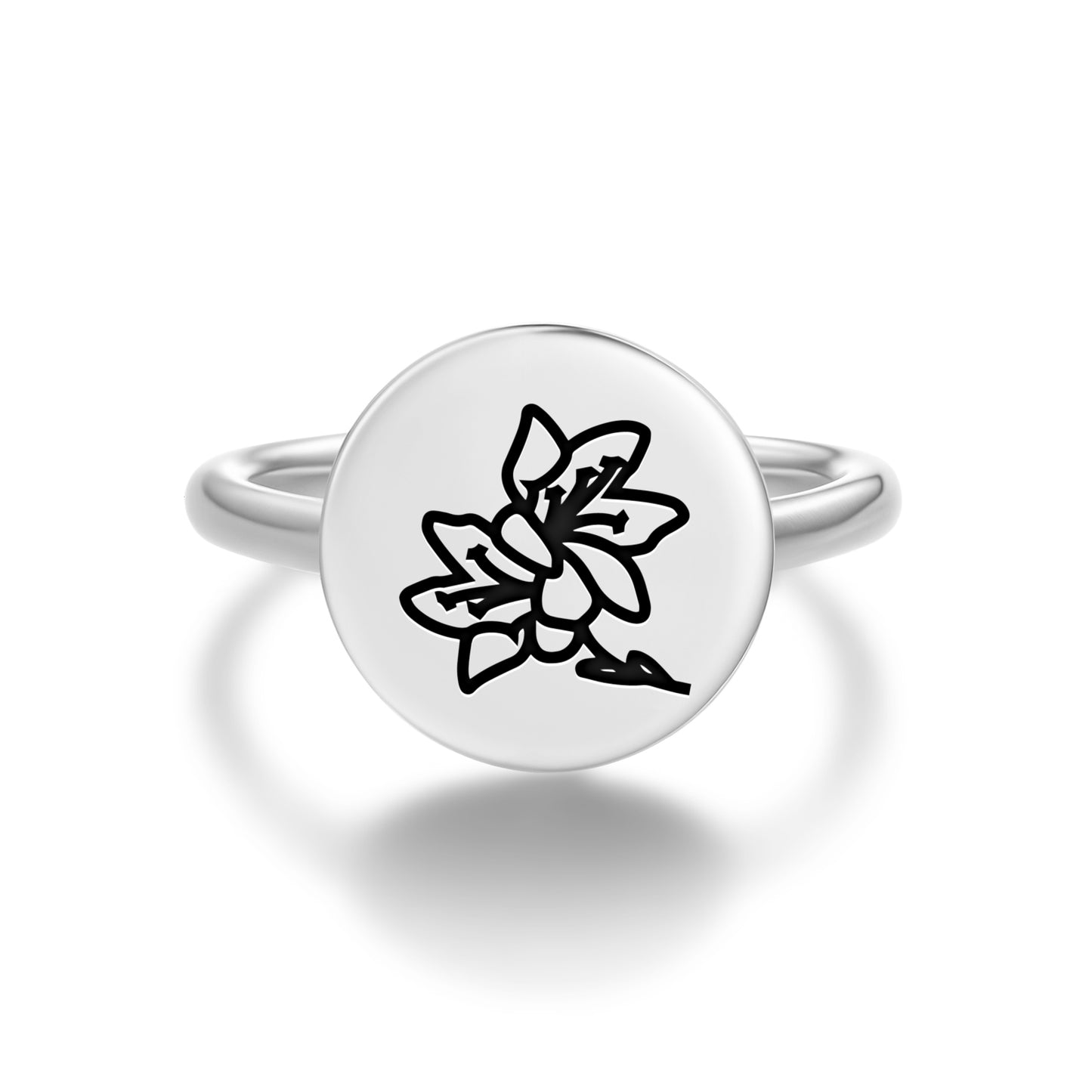 Aupilaktunnguat Purple Saxifrage Inuit Symbols Adjustable Open Ring