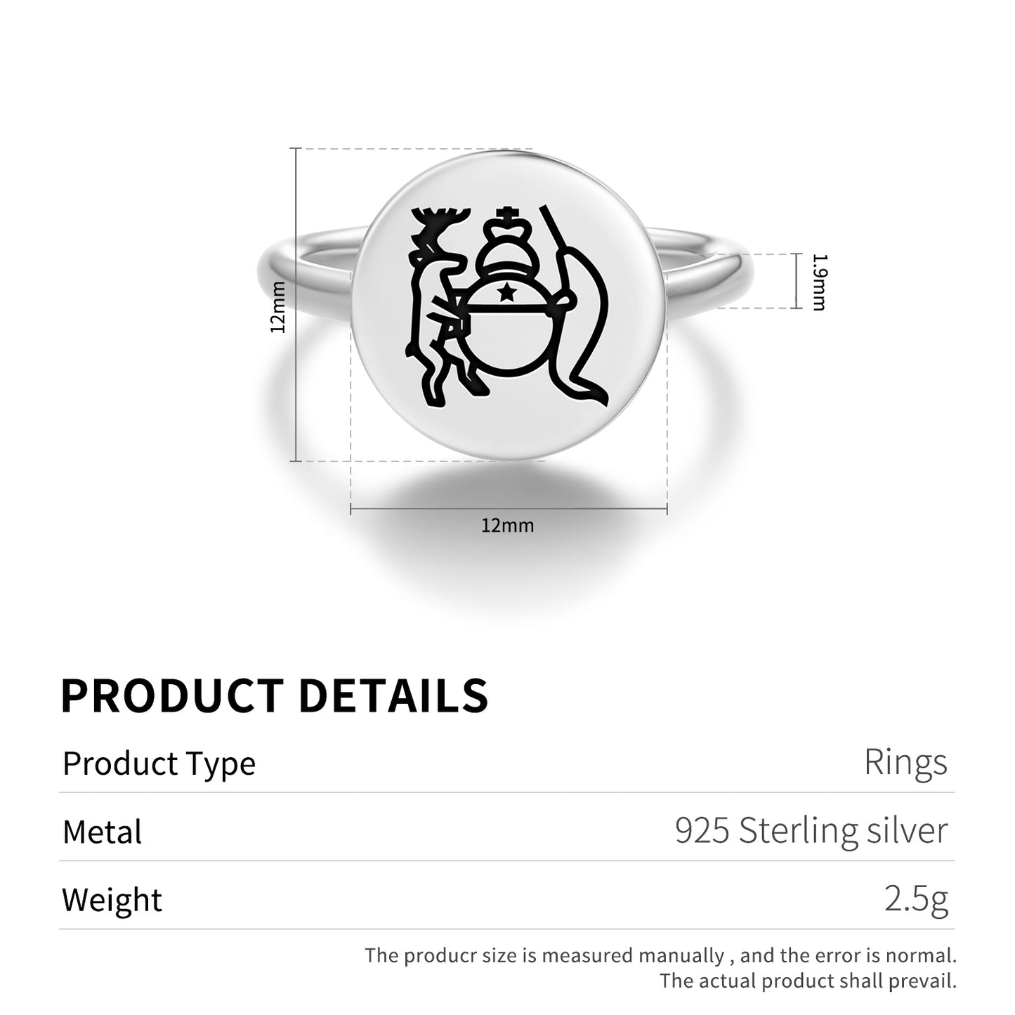 Nunavut's Coat of Arms Inuit Symbols Adjustable Open Ring