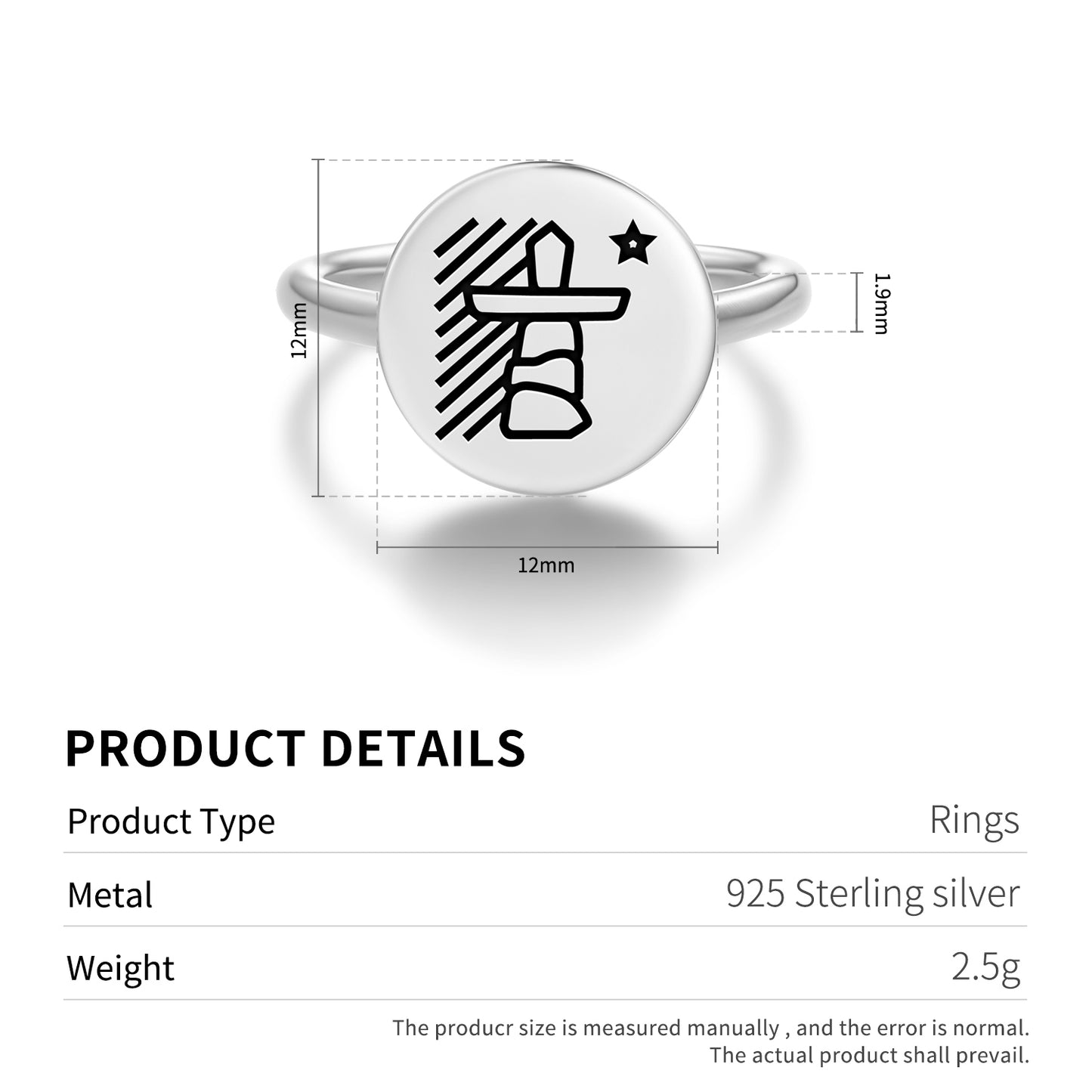 Flag of Nunavut Inuit Symbols Adjustable Open Ring