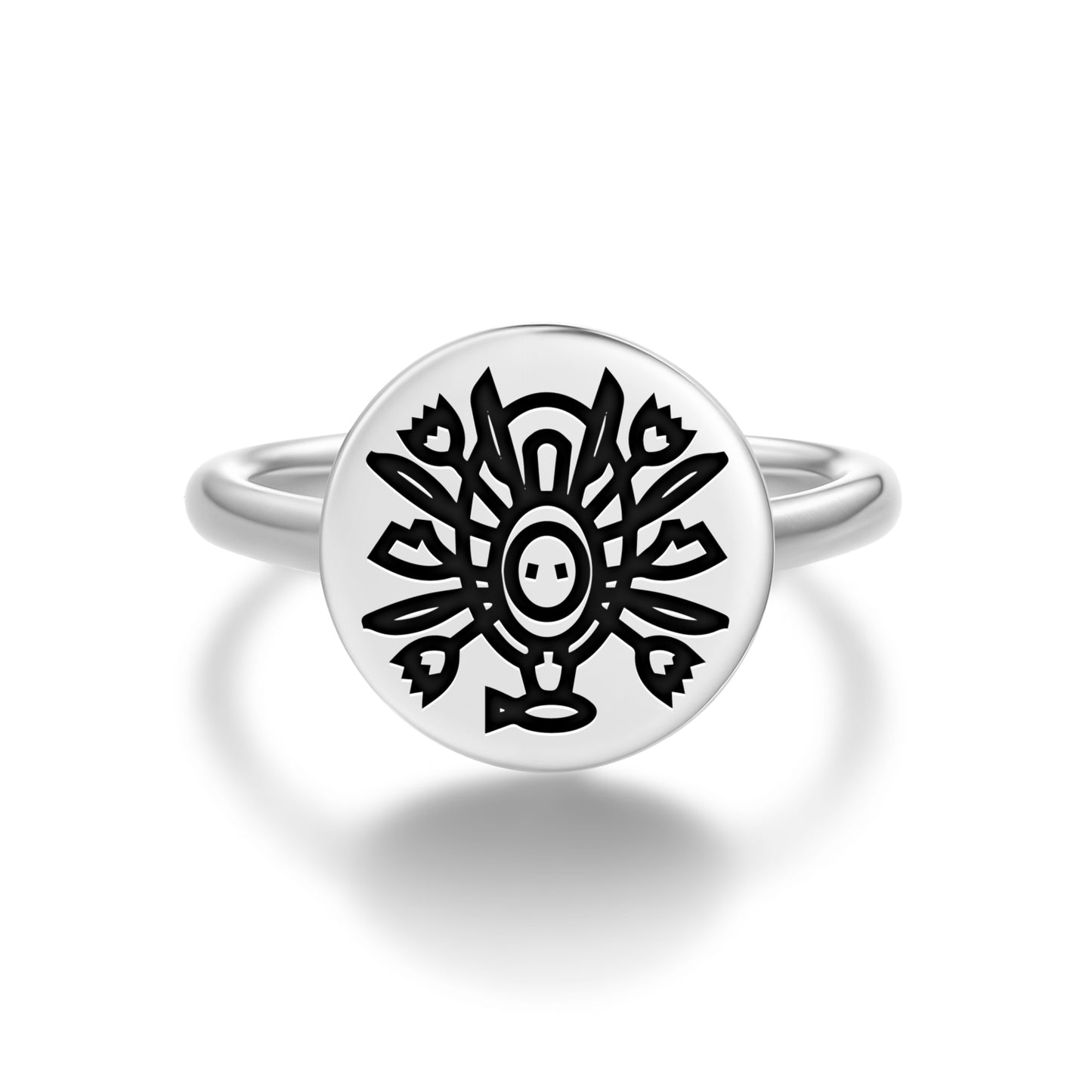 Sea Otter Spirit Inuit Symbols Adjustable Open Ring