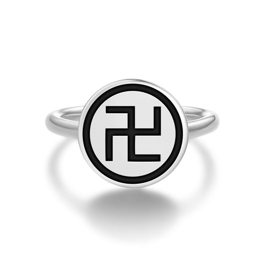 Hachisuka Koroku Japan Symbols Adjustable Open Ring