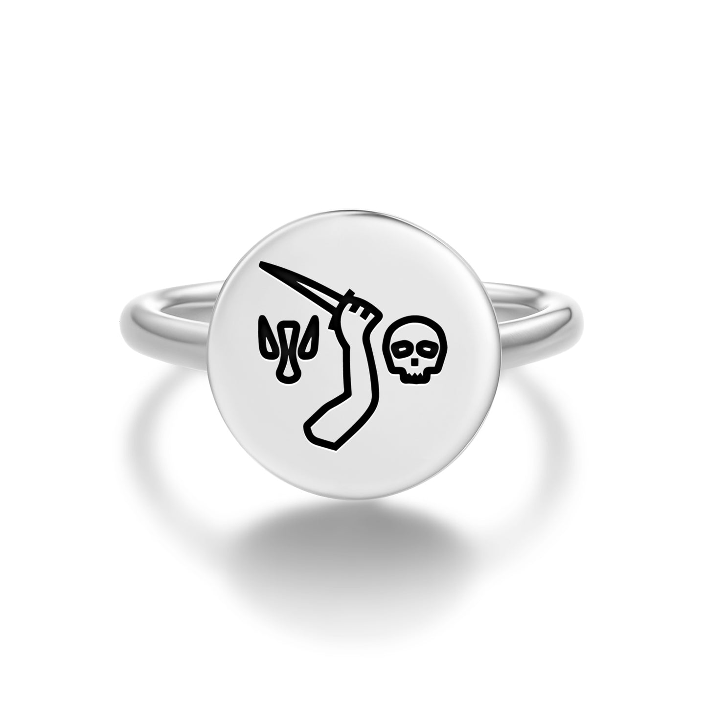 Christopher Moody Jolly Roger Pirate Flags Symbols Adjustable Open Ring