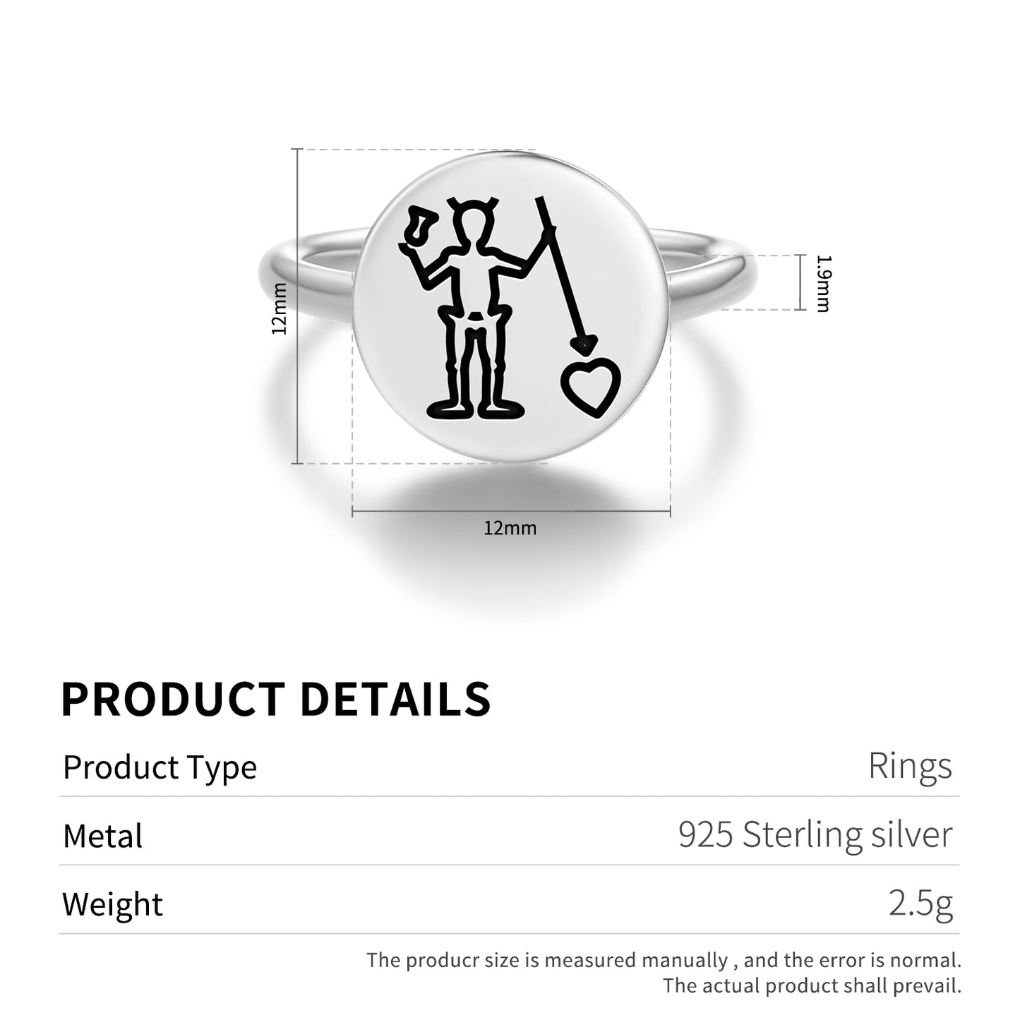 Blackbeard Jolly Roger Pirate Flags Symbols Adjustable Open Ring