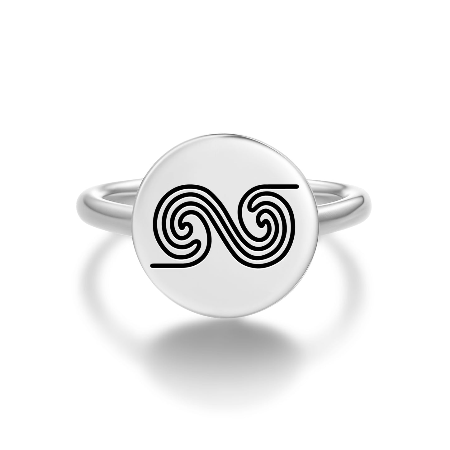 The Labyrinth Nazca lines Symbols Adjustable Open Ring