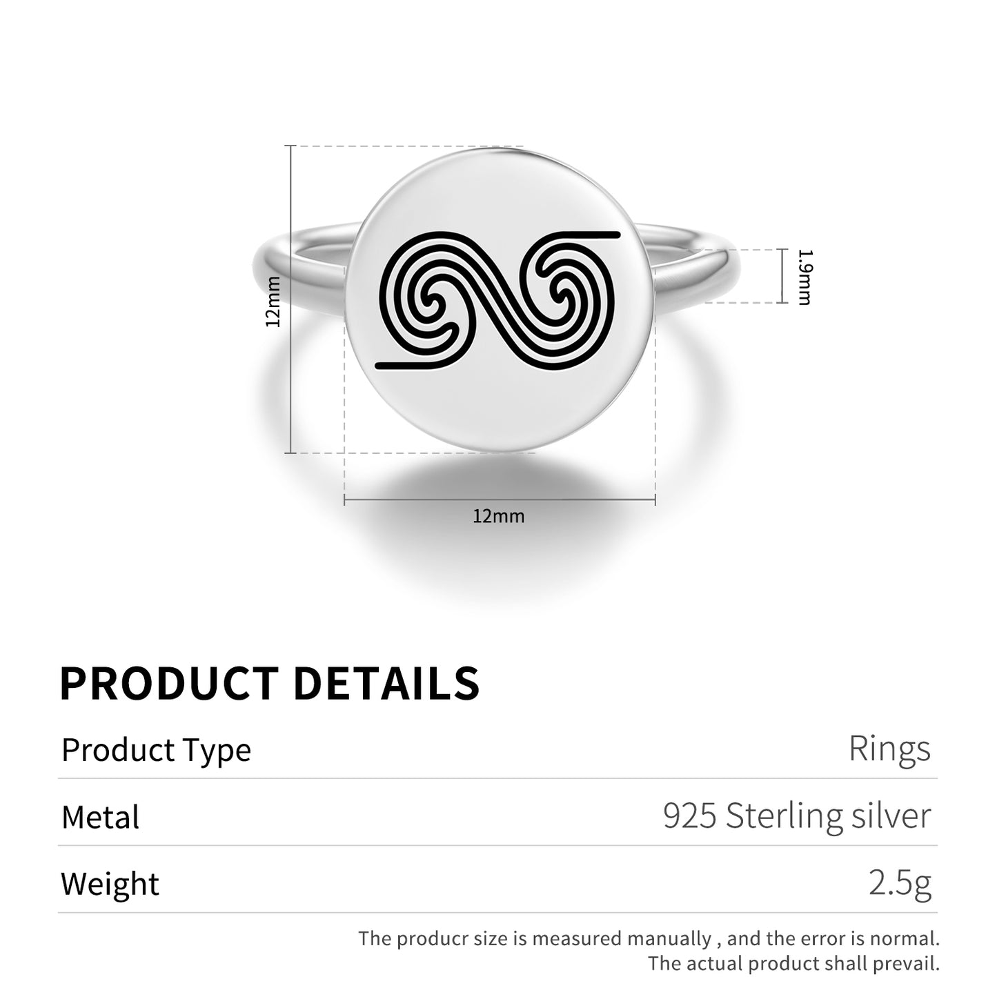 The Labyrinth Nazca lines Symbols Adjustable Open Ring