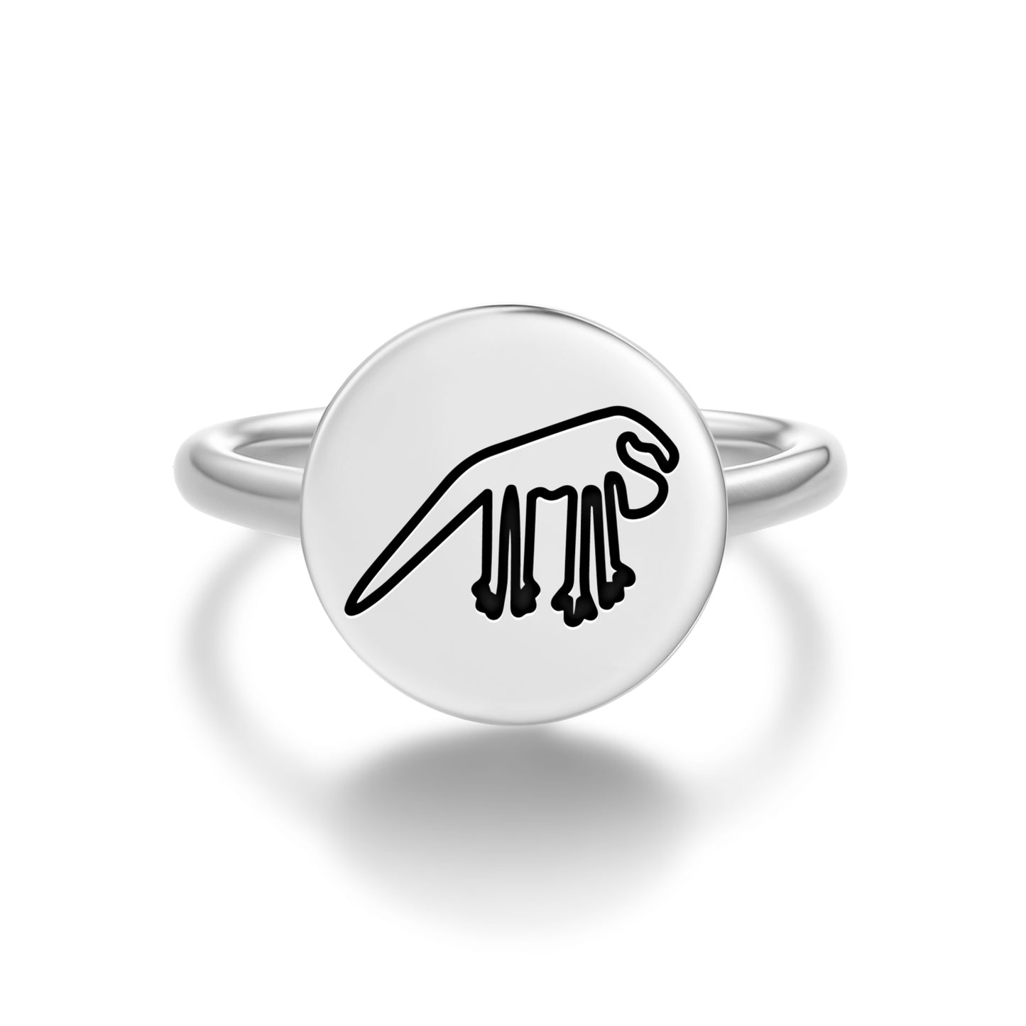 The Iguana Nazca lines Symbols Adjustable Open Ring