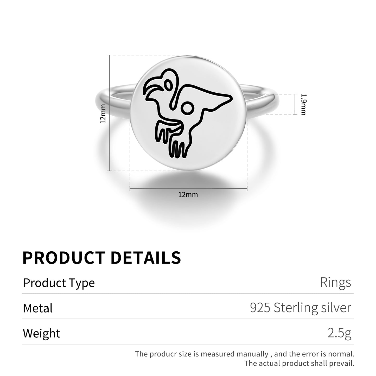 The Macaw Nazca lines Symbols Adjustable Open Ring