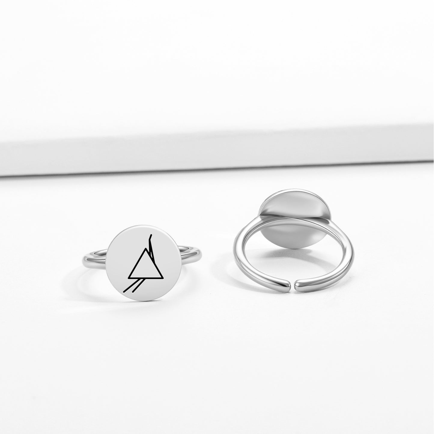 Trapezoids Nazca lines Symbols Adjustable Open Ring