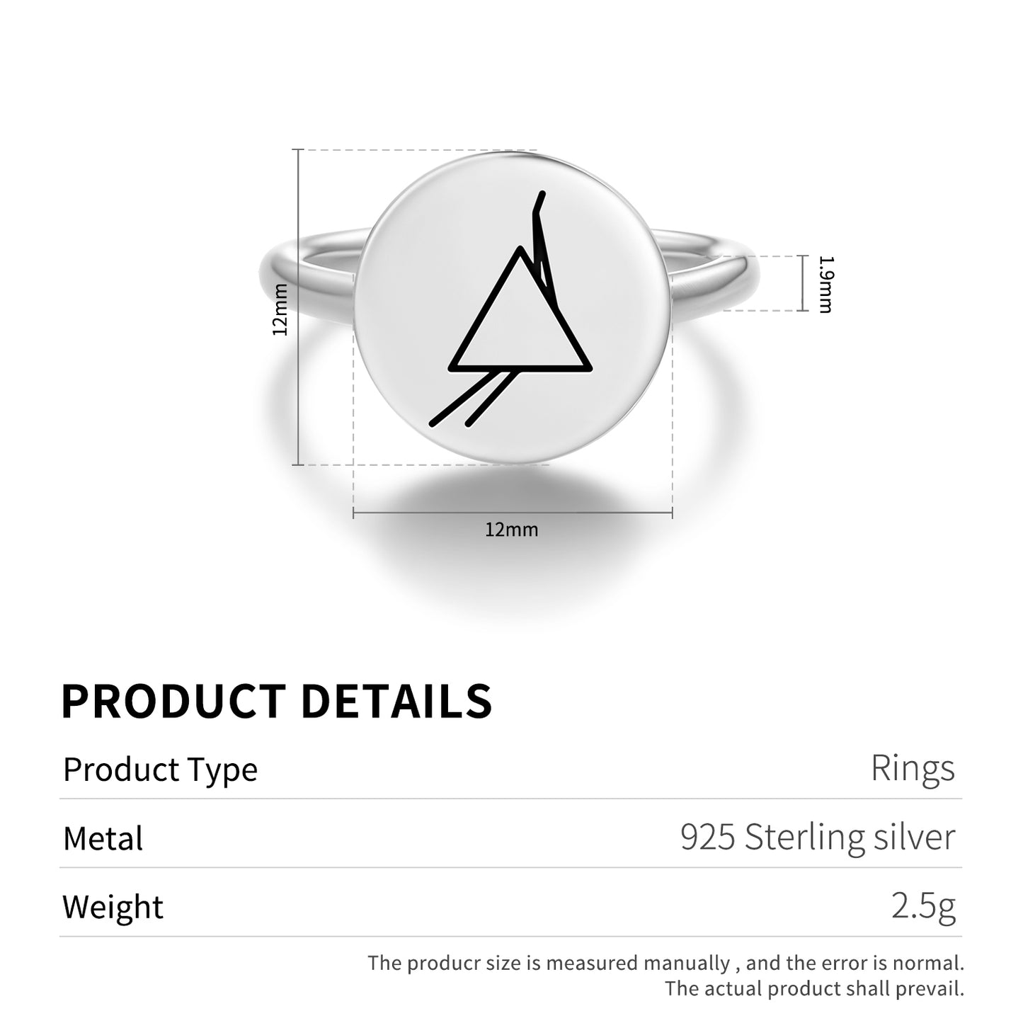 Trapezoids Nazca lines Symbols Adjustable Open Ring