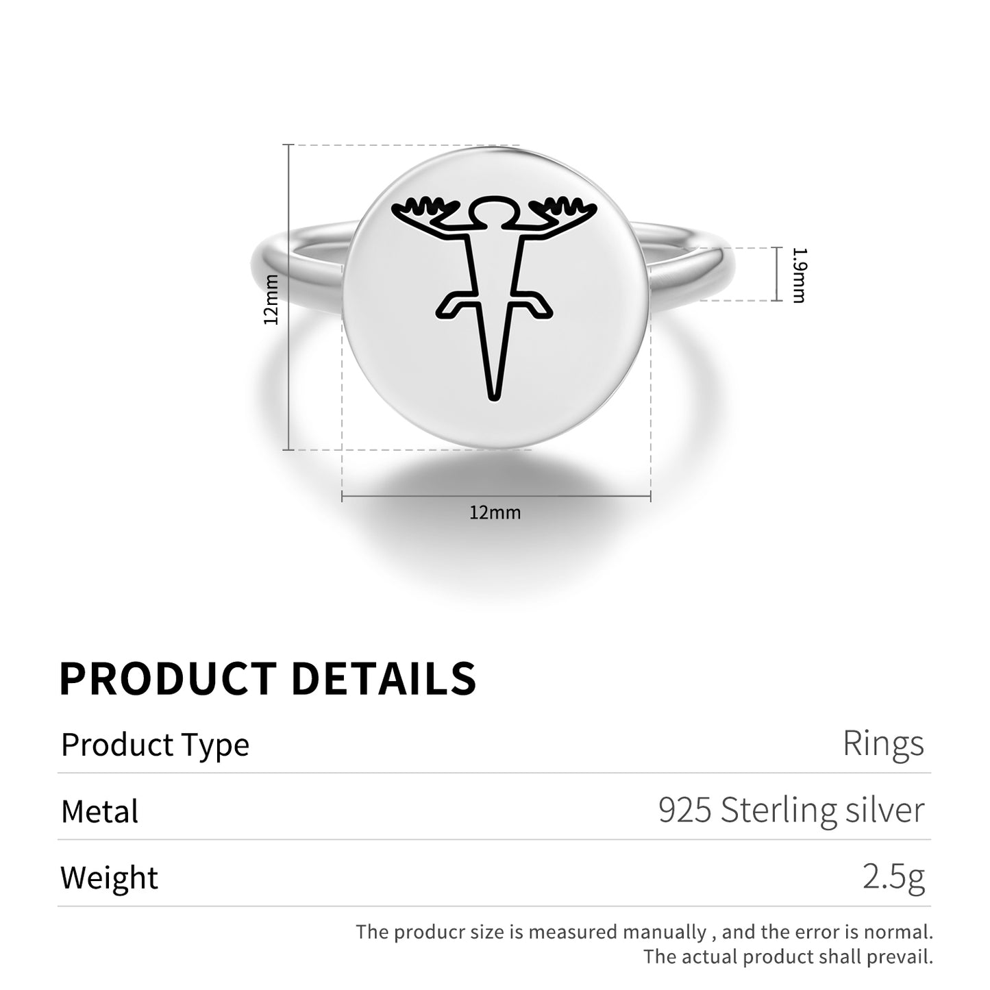 The Lizard Nazca lines Symbols Adjustable Open Ring