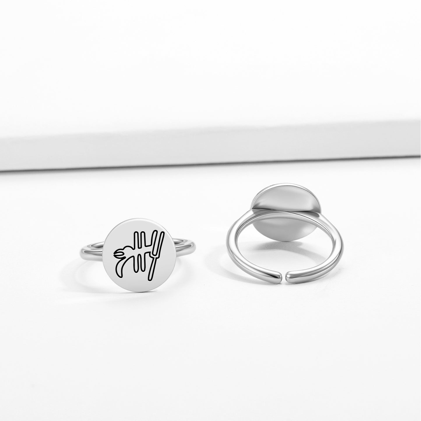 The Parrot Nazca lines Symbols Adjustable Open Ring