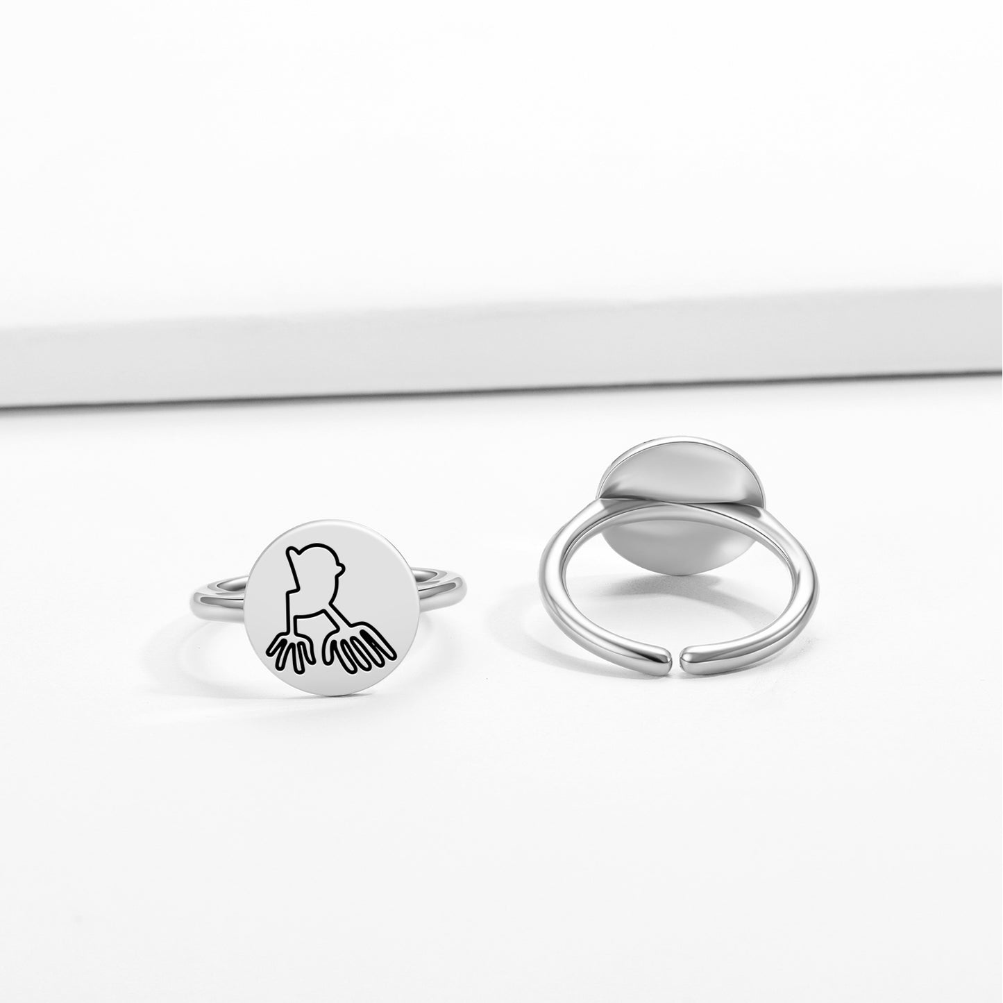 The Hands Nazca lines Symbols Adjustable Open Ring