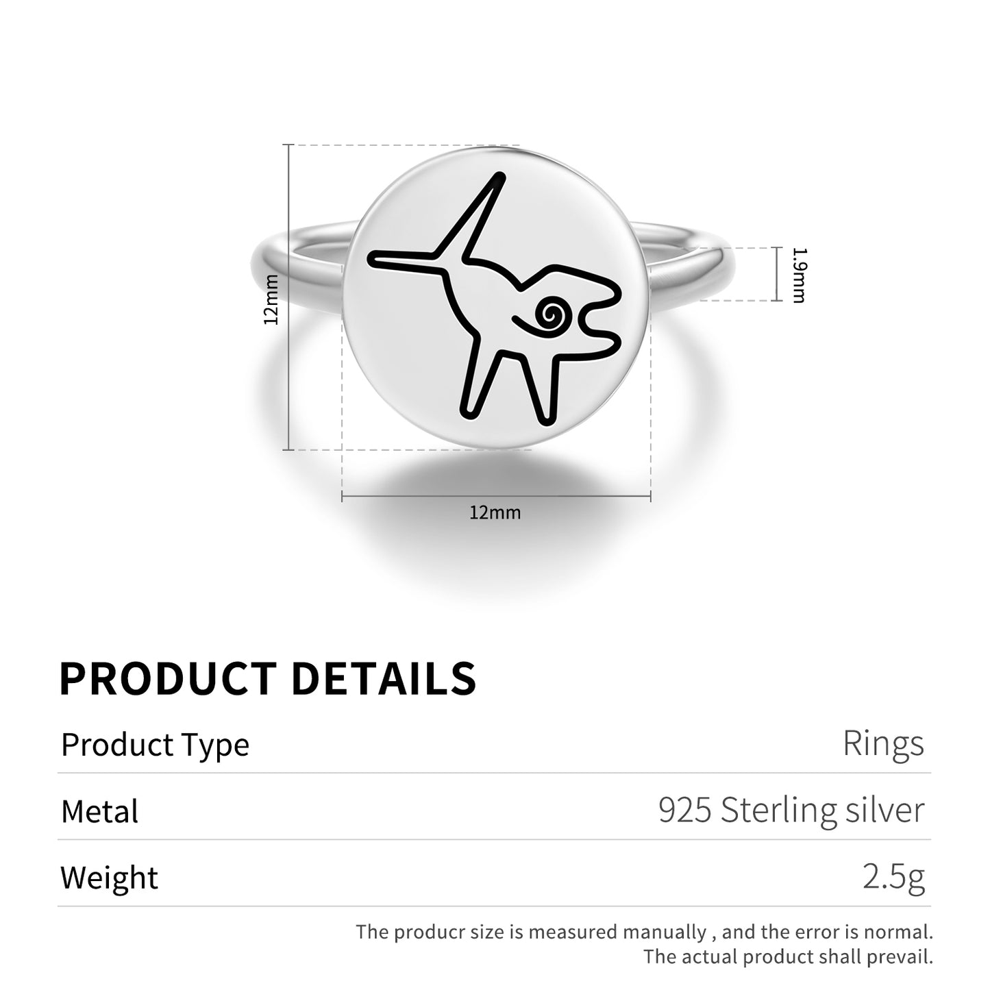 The Whale Nazca lines Symbols Adjustable Open Ring