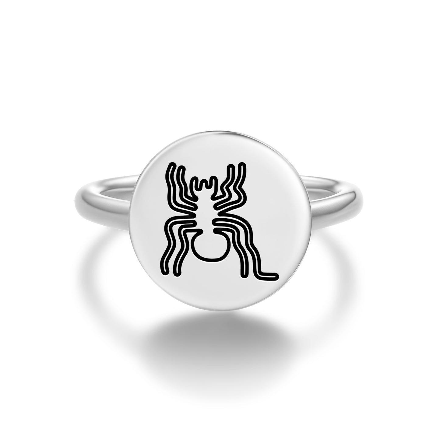 The Spider Nazca lines Symbols Adjustable Open Ring