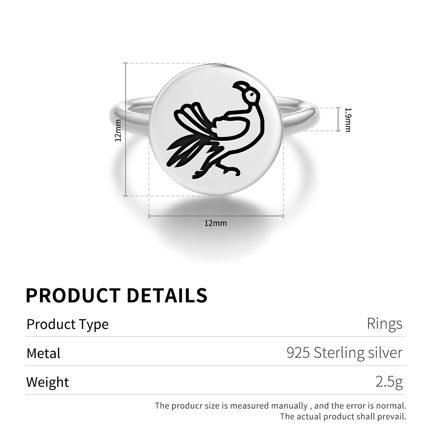 Parrot Persian Symbols Adjustable Open Ring