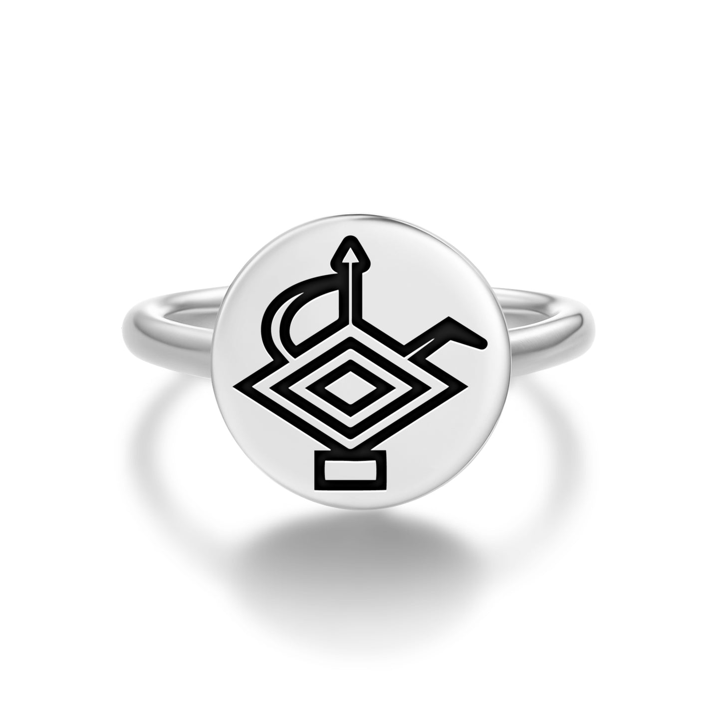 Jug Ewer Persian Symbols Adjustable Open Ring