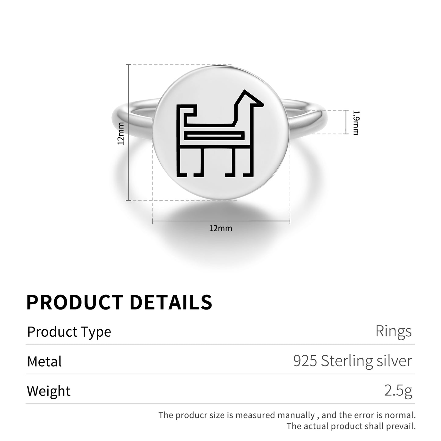 Dog Persian Symbols Adjustable Open Ring