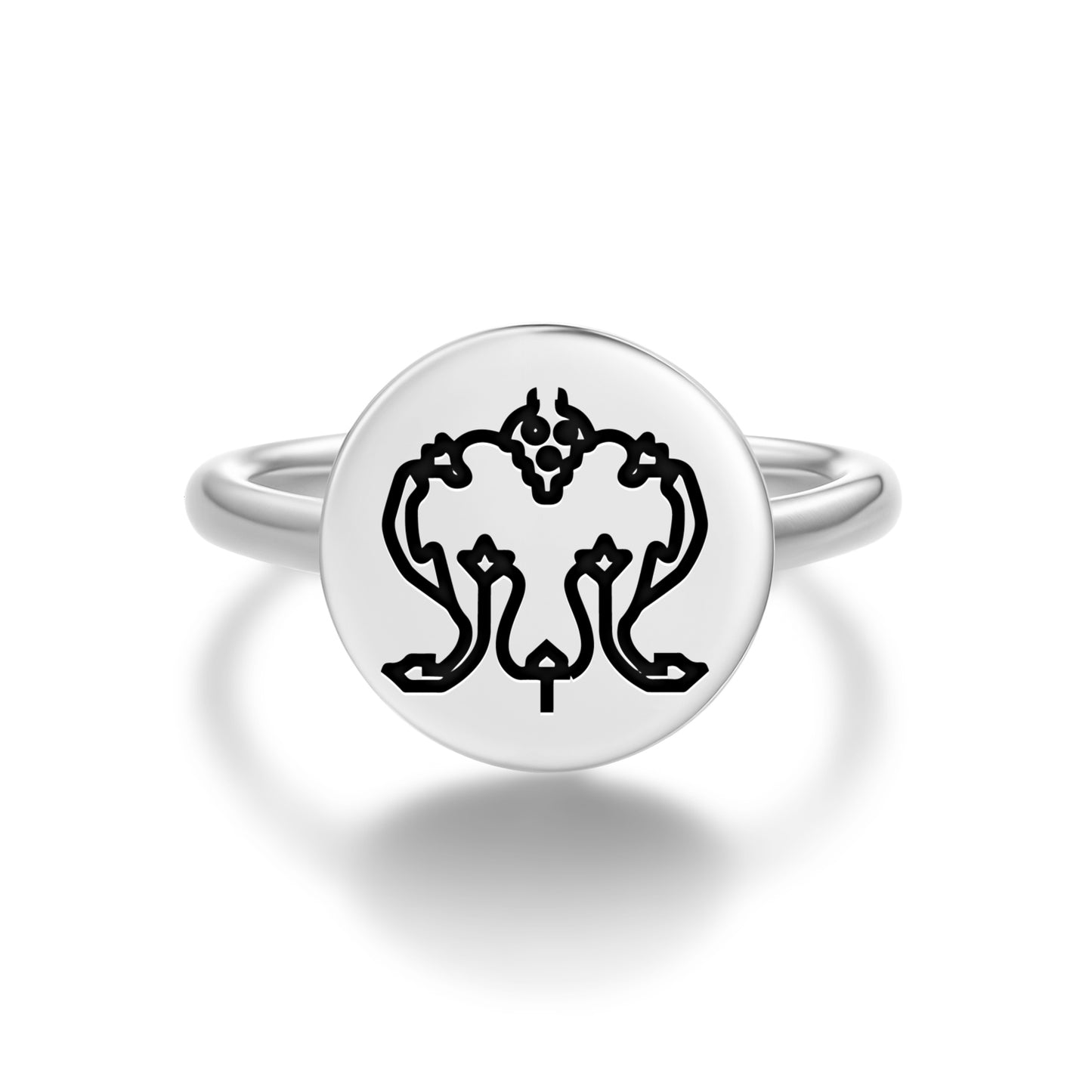 Iris Persian Symbols Adjustable Open Ring