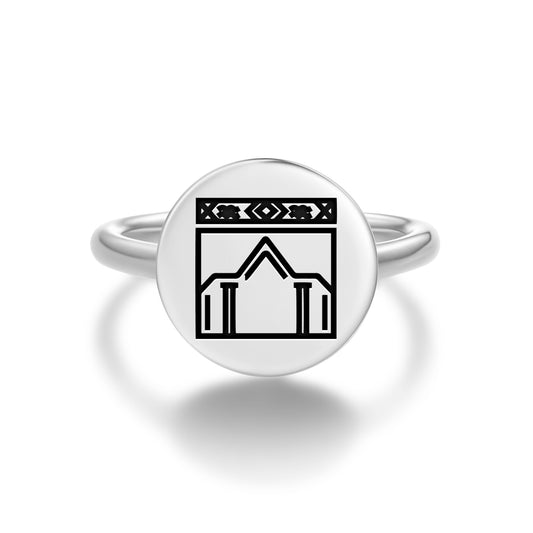 Mihraba Persian Symbols Adjustable Open Ring