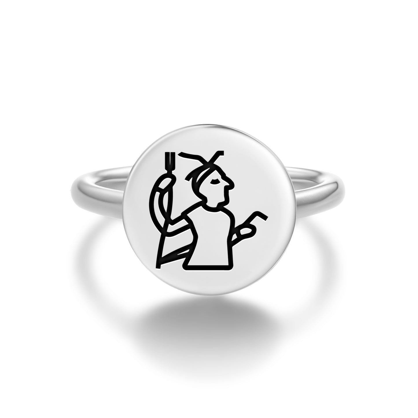 Verethragna Persian Symbols Adjustable Open Ring