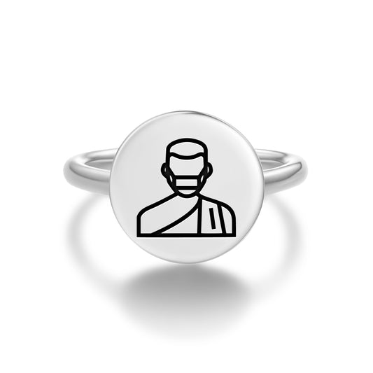 Mobed Zoroastrian priest Persian Symbols Adjustable Open Ring