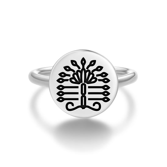 Haoma Persian Symbols Adjustable Open Ring