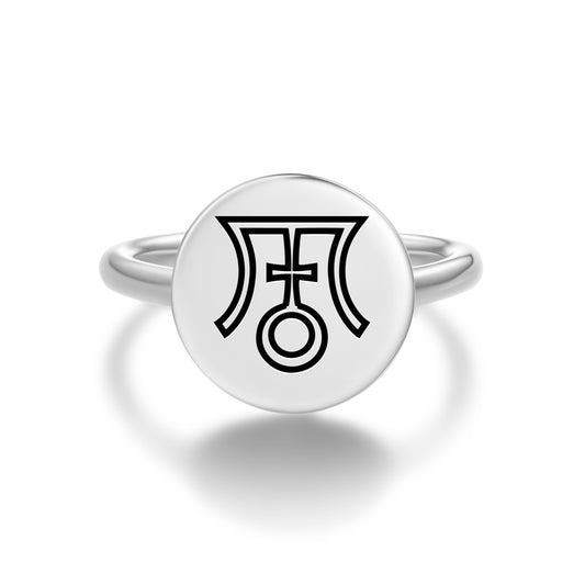 Rashnu Persian Symbols Adjustable Open Ring