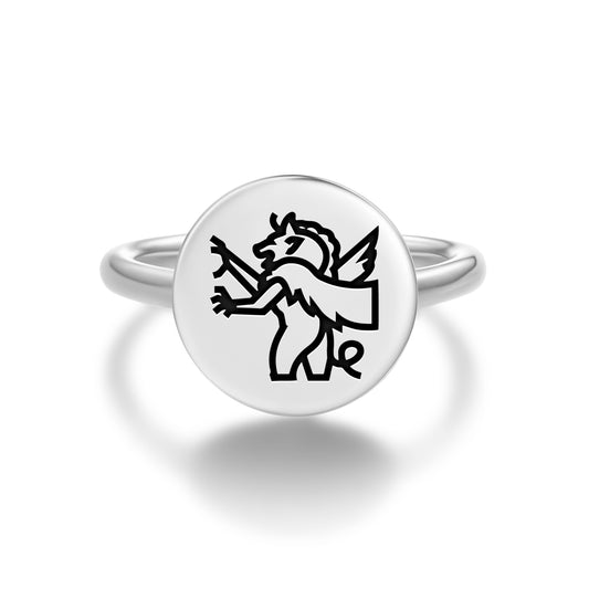 Angra Mainyu Ahriman Persian Symbols Adjustable Open Ring
