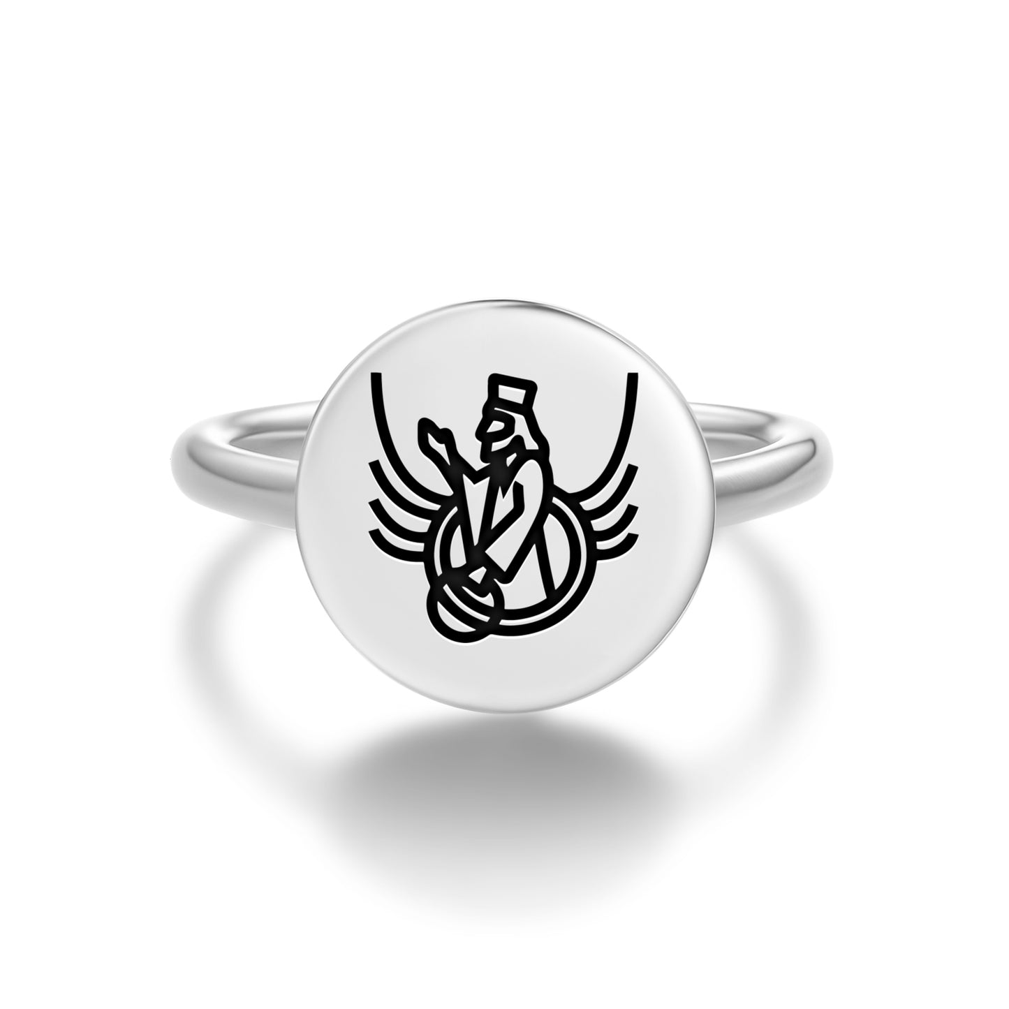 Ahura Mazda Persian Symbols Adjustable Open Ring