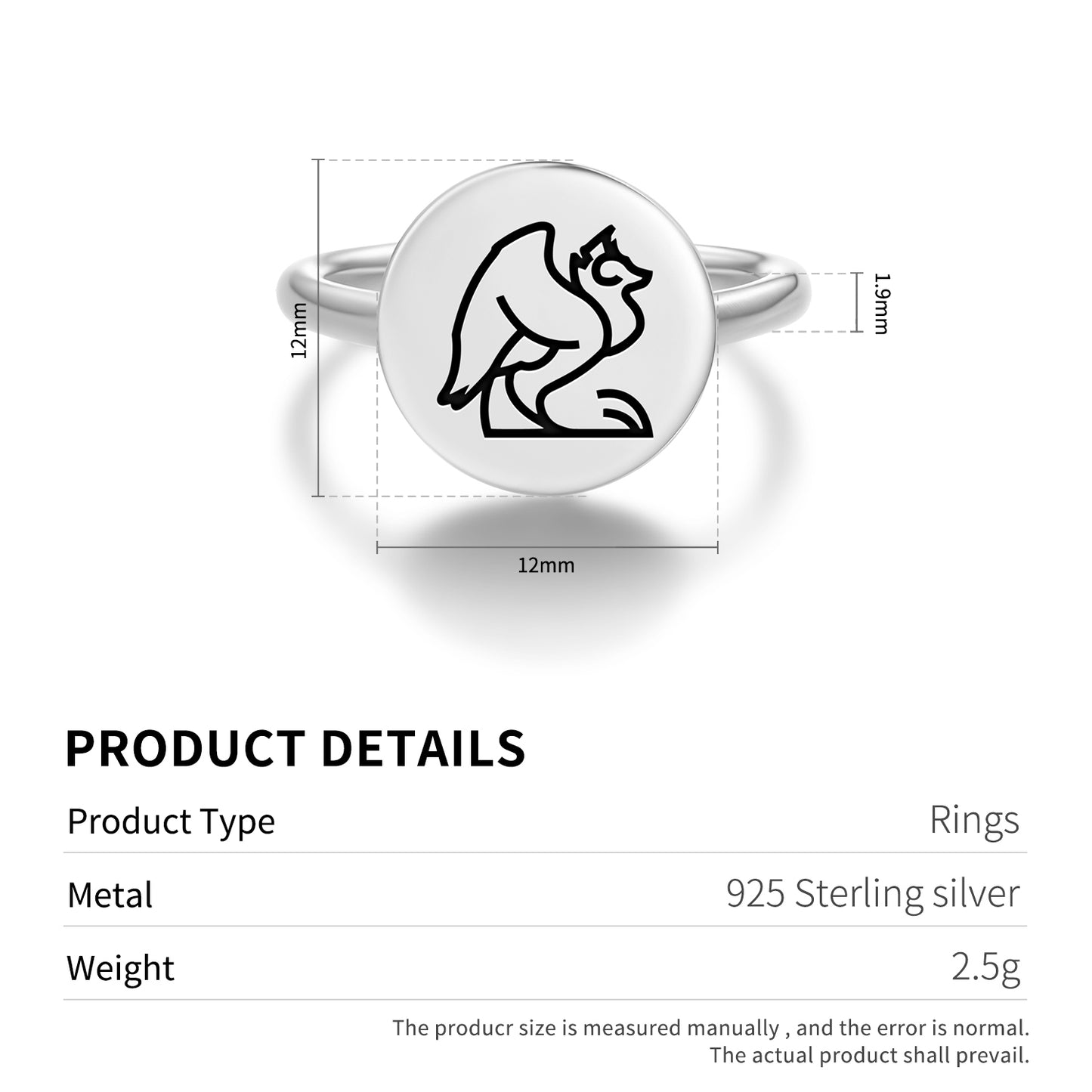 Simurg Persian Symbols Adjustable Open Ring