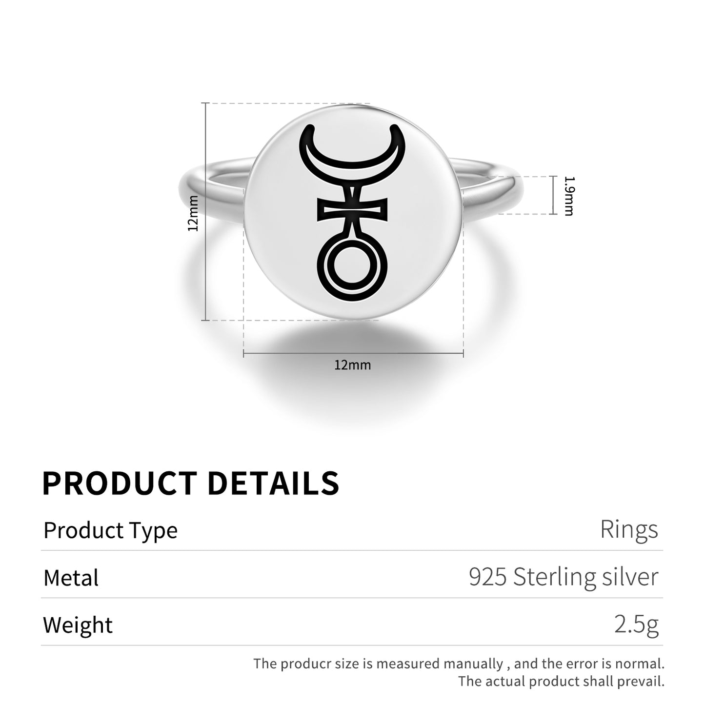 Ardvisura Anahita Persian Symbols Adjustable Open Ring