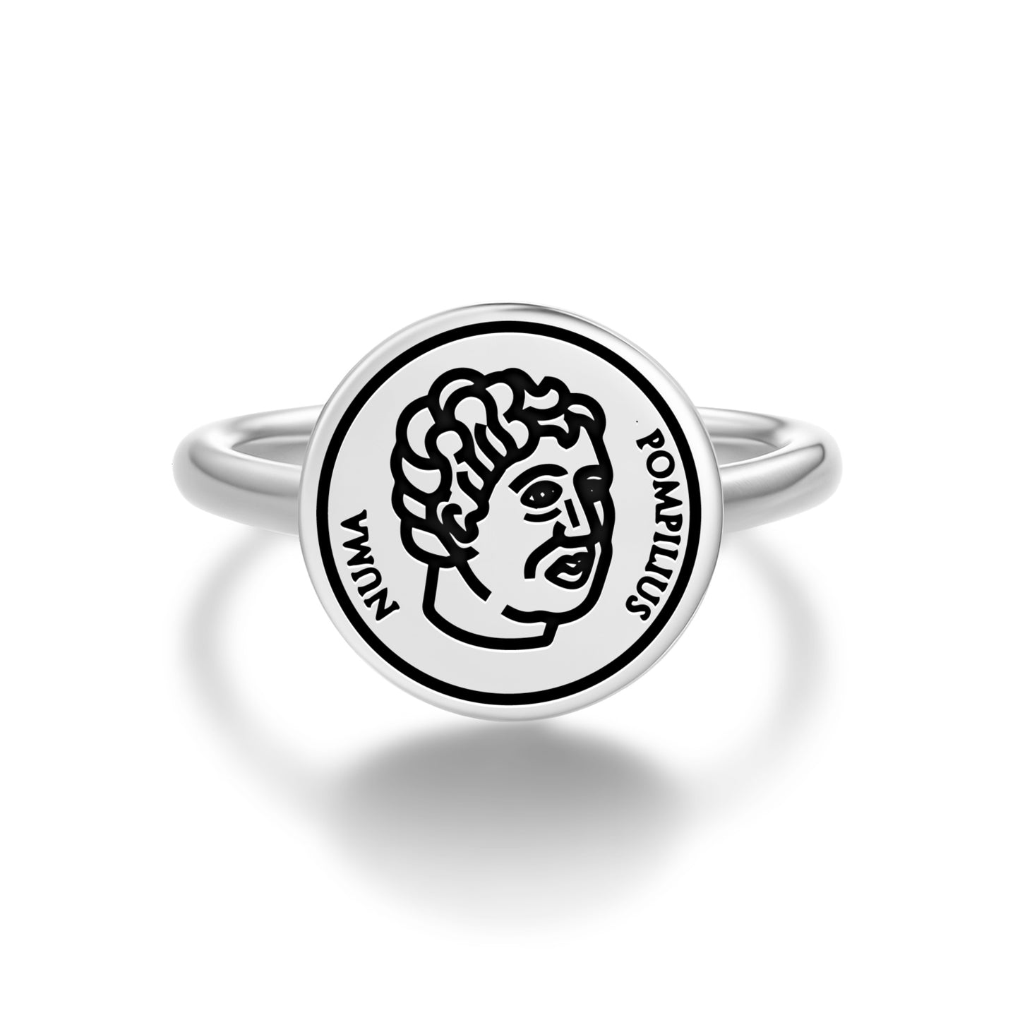 Numa Pompilius Roman Empire Symbols Adjustable Open Ring