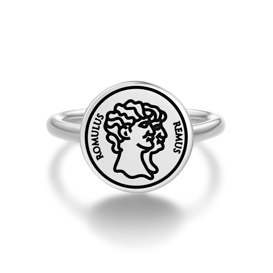 Romulus – First king of Rome Roman Empire Symbols Adjustable Open Ring