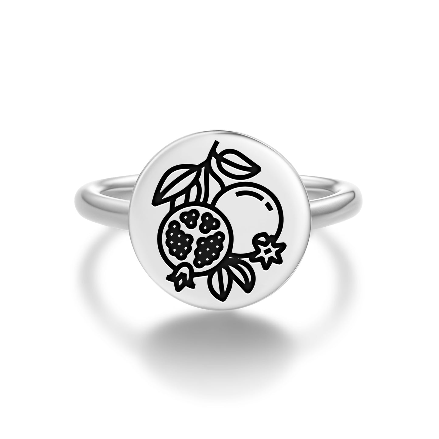 The pomegranate Roman Empire Symbols Adjustable Open Ring