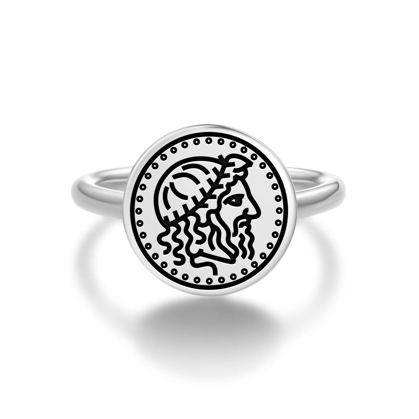 Capitoline Jupiter Roman Empire Symbols Adjustable Open Ring